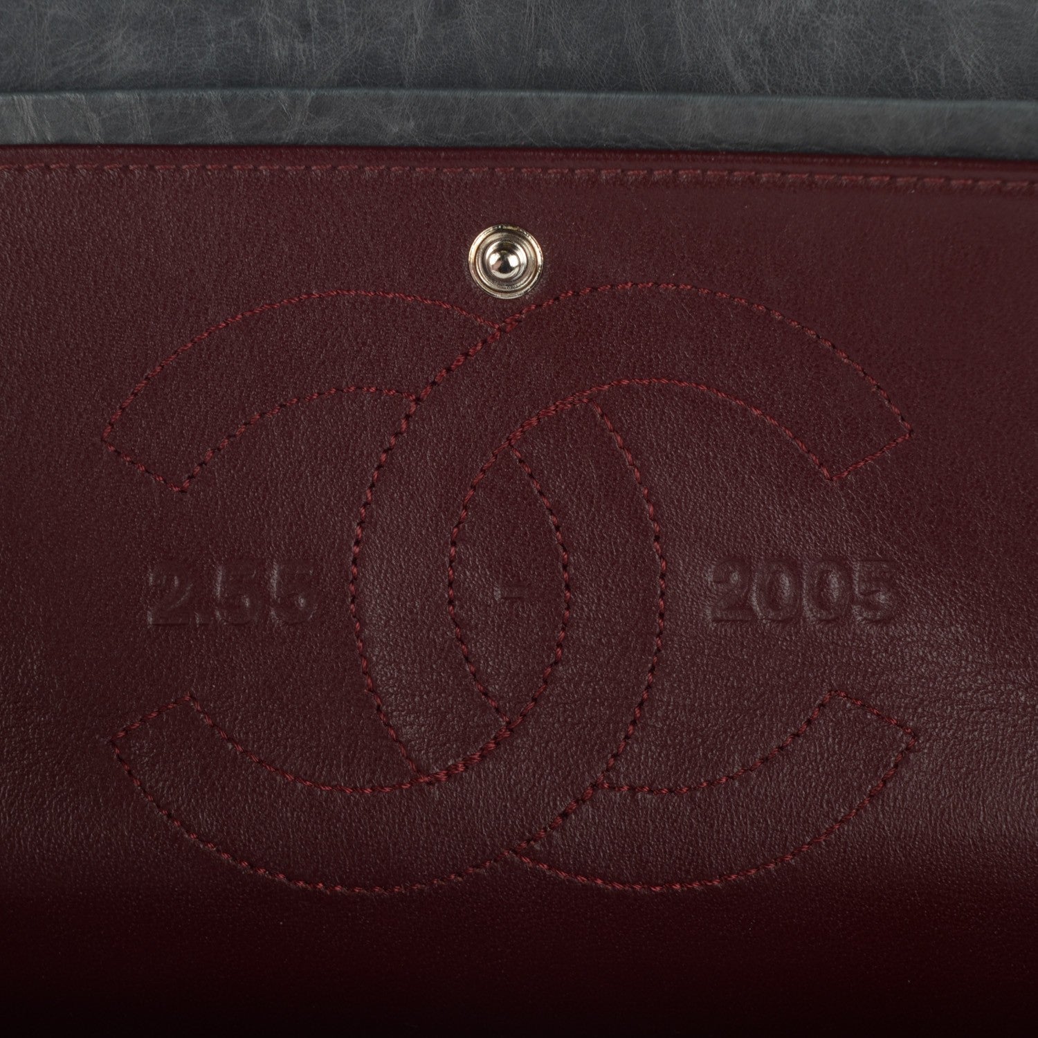 Chanel Aged Calfskin Quilted 50th Anniversary 2.55 Reissue Flap 226 Grey 6 of 9