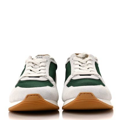 Hermes Suede Goatskin Technical Mesh Escape Sneakers 39 Vert Sapin White Black 2 of 9