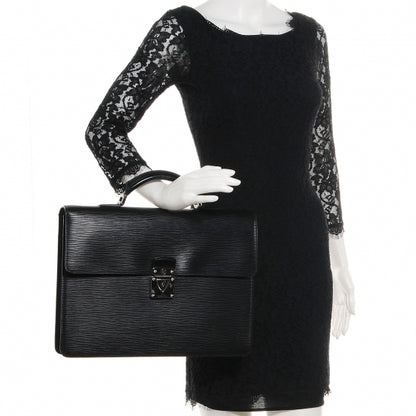 Louis Vuitton Epi Robusto 1 Compartment Briefcase Black 2 of 7