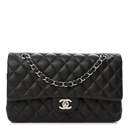 Chanel Lambskin Quilted Medium Double Flap Dark Grey 1 of 11