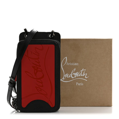 Christian Louboutin Calfskin Gomme Loubilab Phone Shoulder Bag Loubi Black 15 of 15