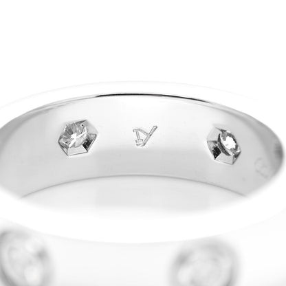 Cartier 18K White Gold 6 Diamond 5.5mm LOVE Ring 53 6.5 7 of 7