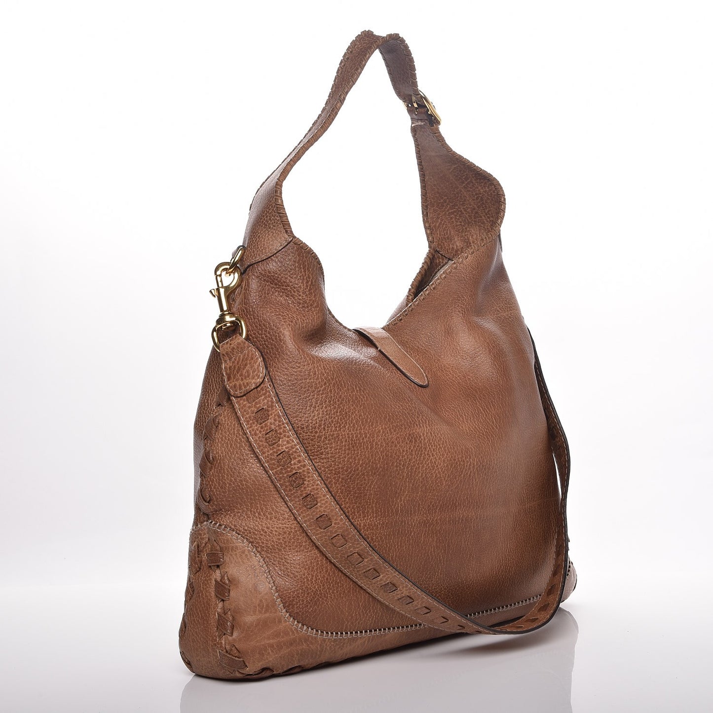Calfskin Whipstitch Large New Jackie Hobo