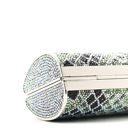 Judith Leiber Swarovski Crystal Scales Minaudiere Clutch Blue Multicolor 10 of 12