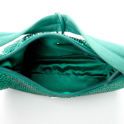 Prada Satin Crystal Mini Re-Edition 2000 Bag Mango 5 of 12
