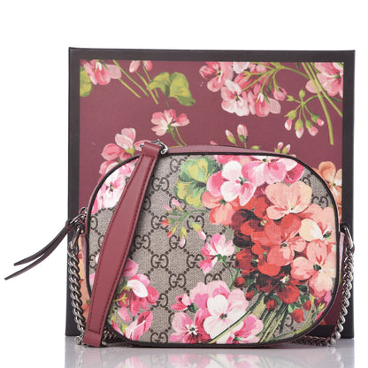 Gucci GG Supreme Monogram Blooms Mini Chain Shoulder Bag Beige Multicolor Dry Rose 8 of 8