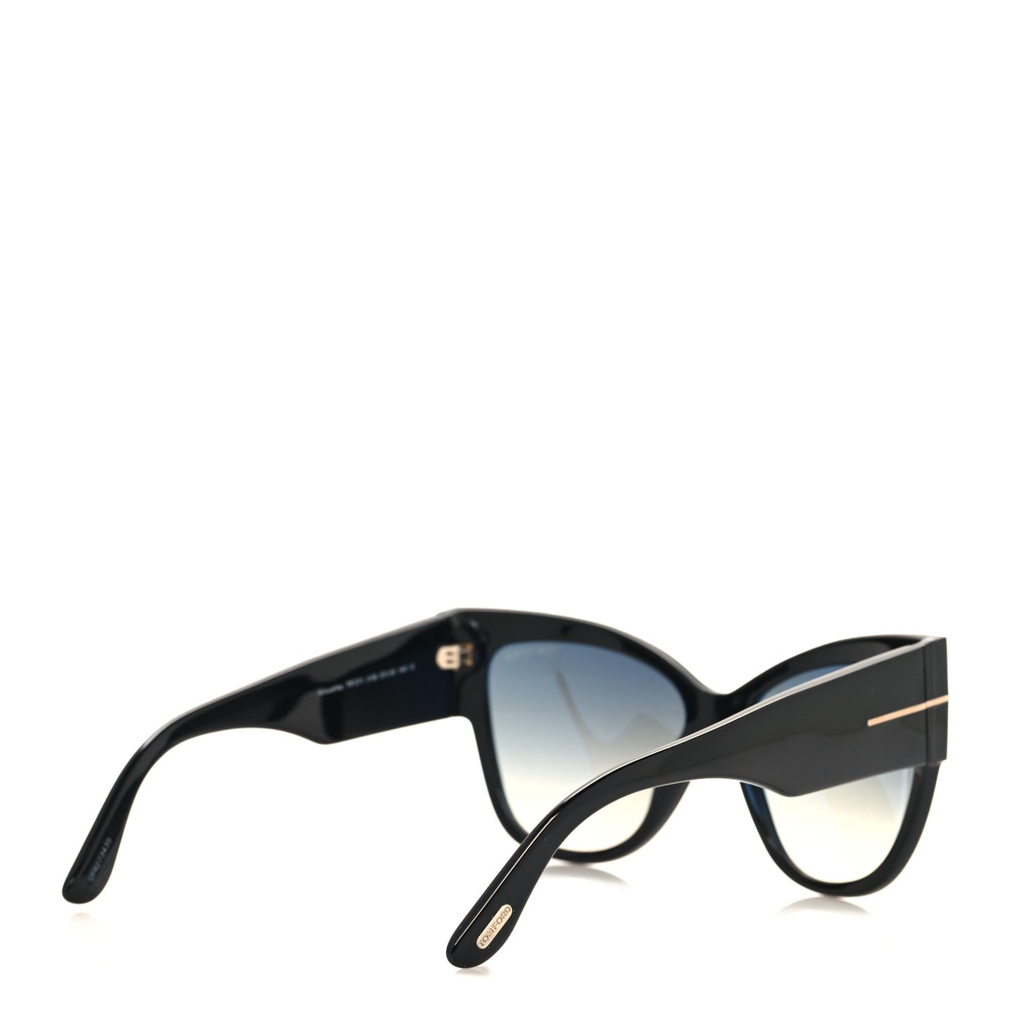Acetate Anoushka Cat Eye Sunglasses TF371 Black