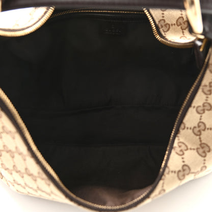 Gucci Monogram Medium Horsebit Chain Hobo Dark Brown 5 of 10