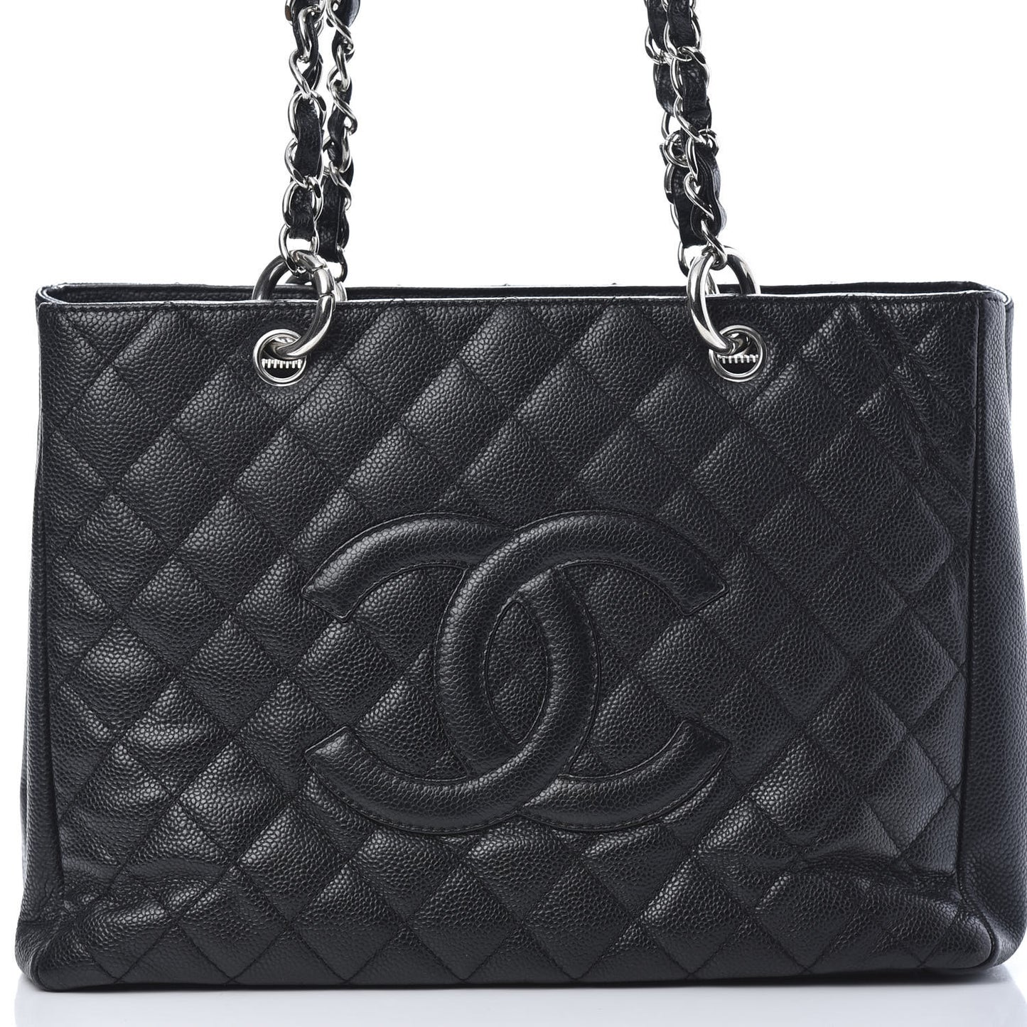 Caviar Quilted Grand Shopping Tote GST Black