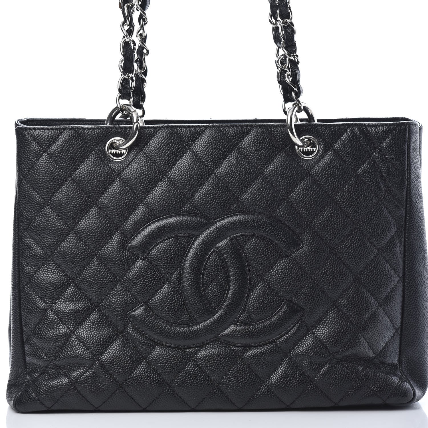 Chanel Caviar Quilted Grand Shopping Tote GST Black 8 of 14