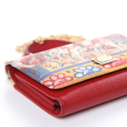 Dolce & Gabbana Dauphine Printed Mini Von Bag Multicolor Red 8 of 9