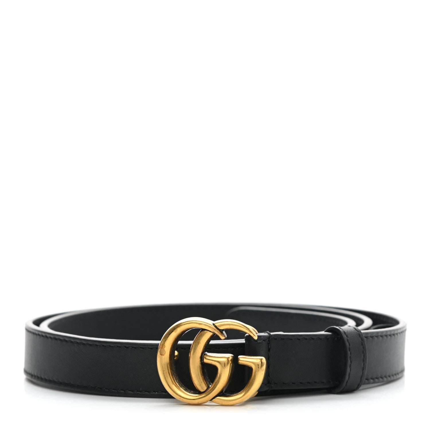 Gucci Calfskin Double G 20mm Belt 90 36 Black 1 of 5