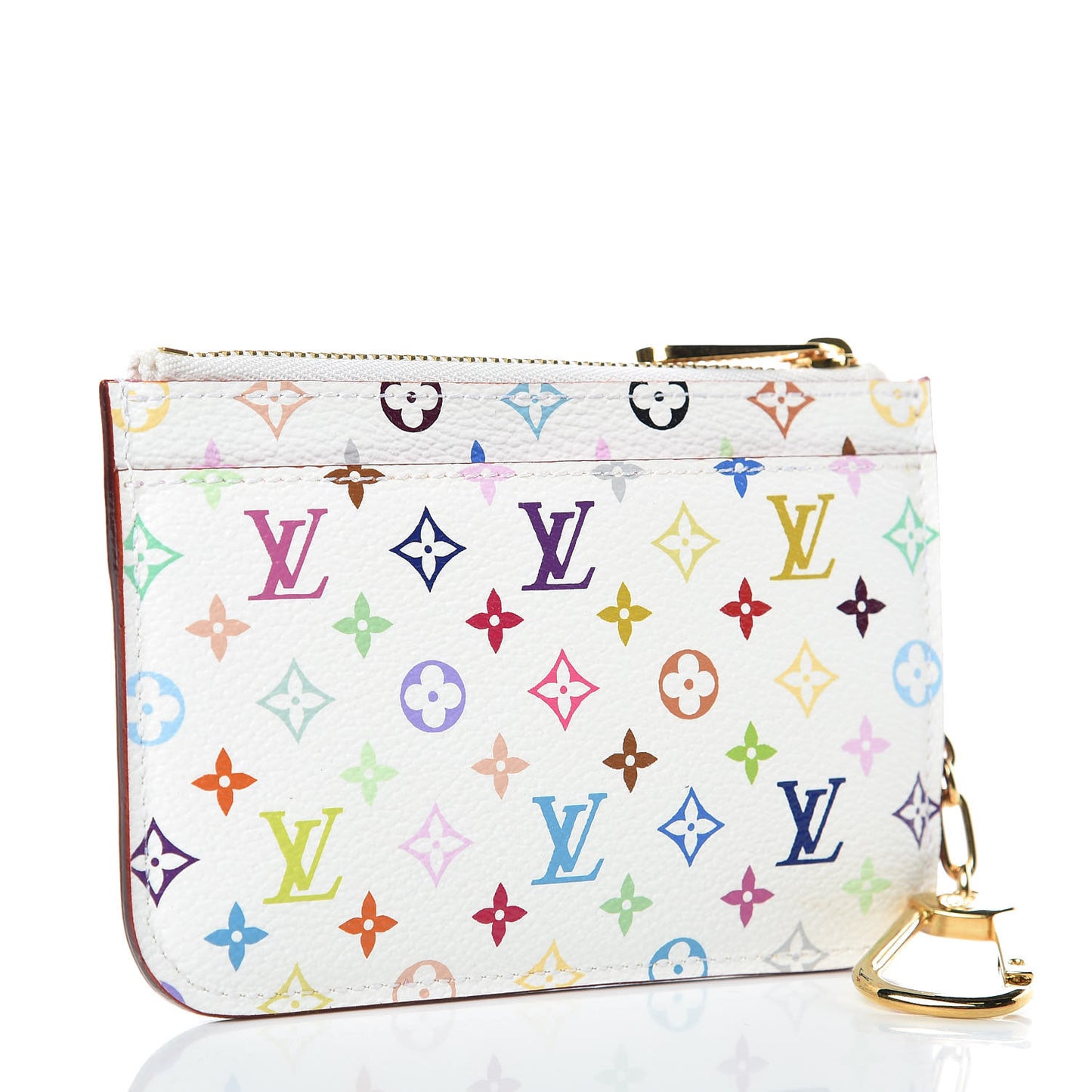 Monogram Multicolor Key Pouch White Litchi