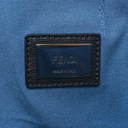 Fendi Vitello Elite Cuoio Monster Buggies Medium Roll Tote Black Multicolor Blue Cobalto 6 of 9