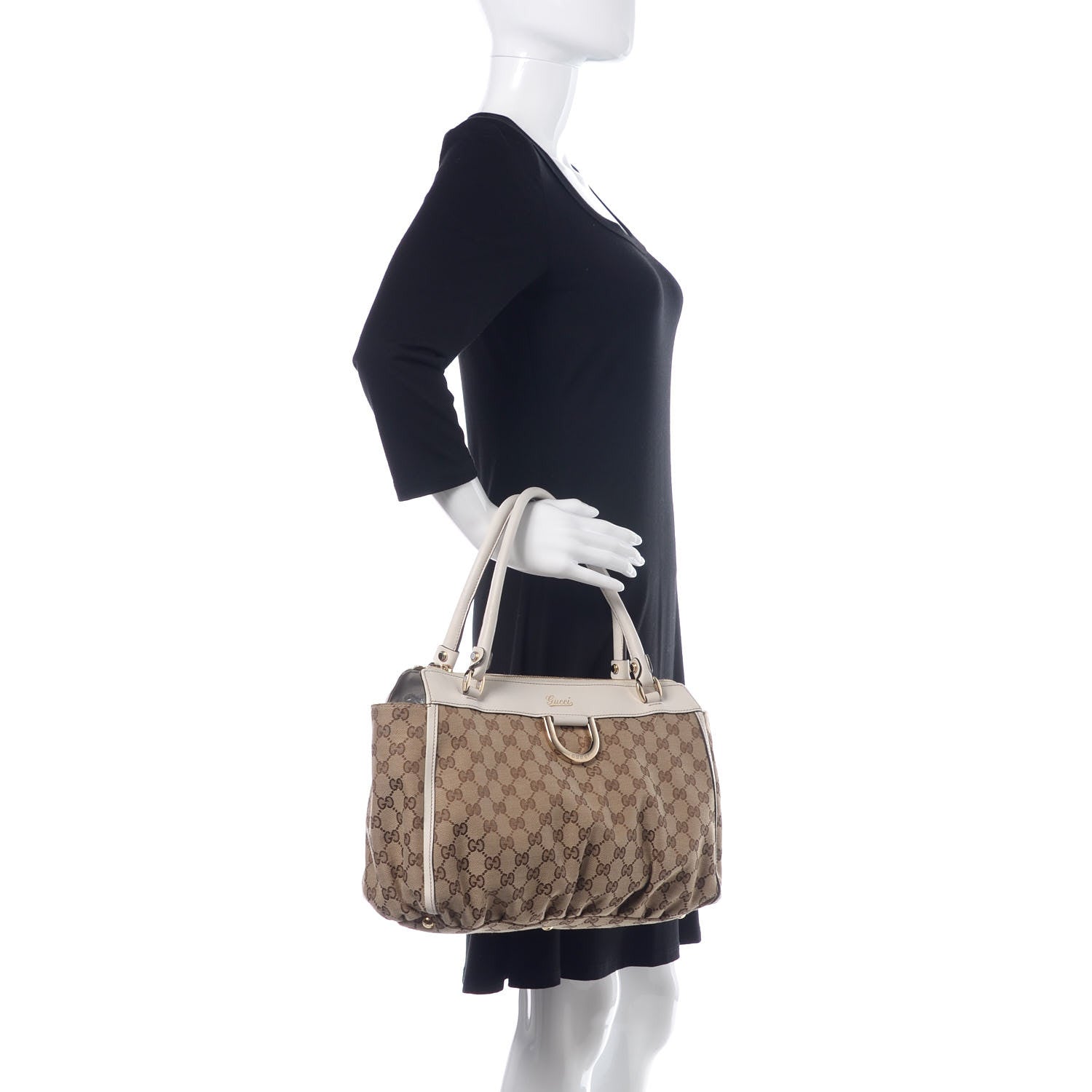 Gucci Monogram D Gold Tote Off White 2 of 18