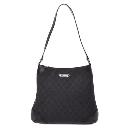 Gucci Monogram Shoulder Bag Black 1 of 7