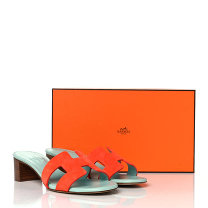 Hermes Suede Goatskin Oasis Sandals 37 Rose Sorbet 9 of 9