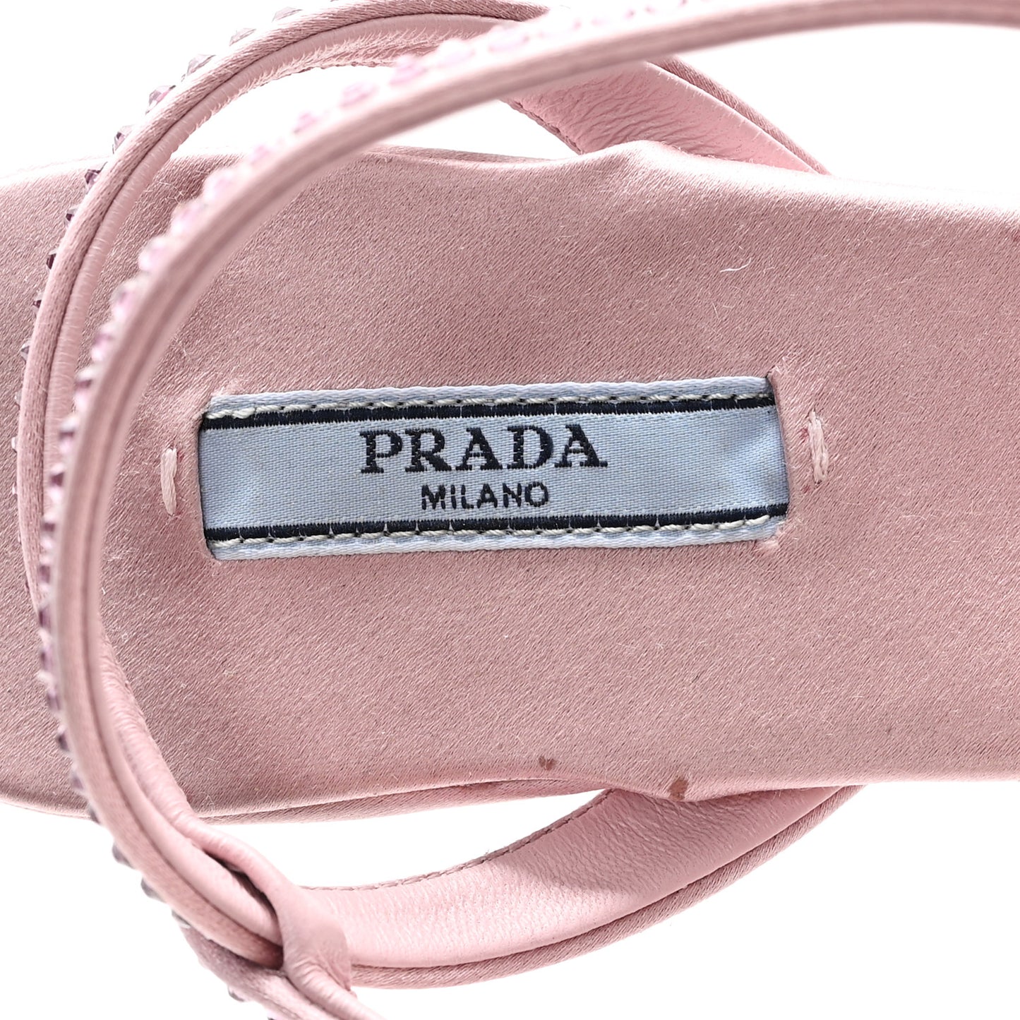 Satin Crystal Triangle Modellerie 100mm Sandals 39 Alabastro