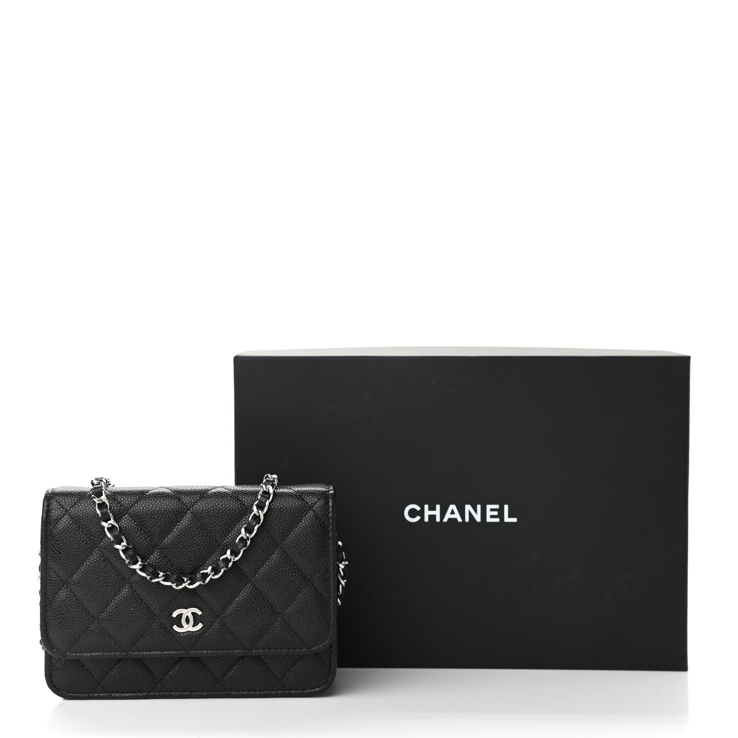 Chanel Caviar Quilted Mini Wallet On Chain WOC Black 10 of 10