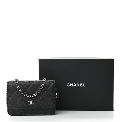 Chanel Caviar Quilted Mini Wallet On Chain WOC Black 10 of 10