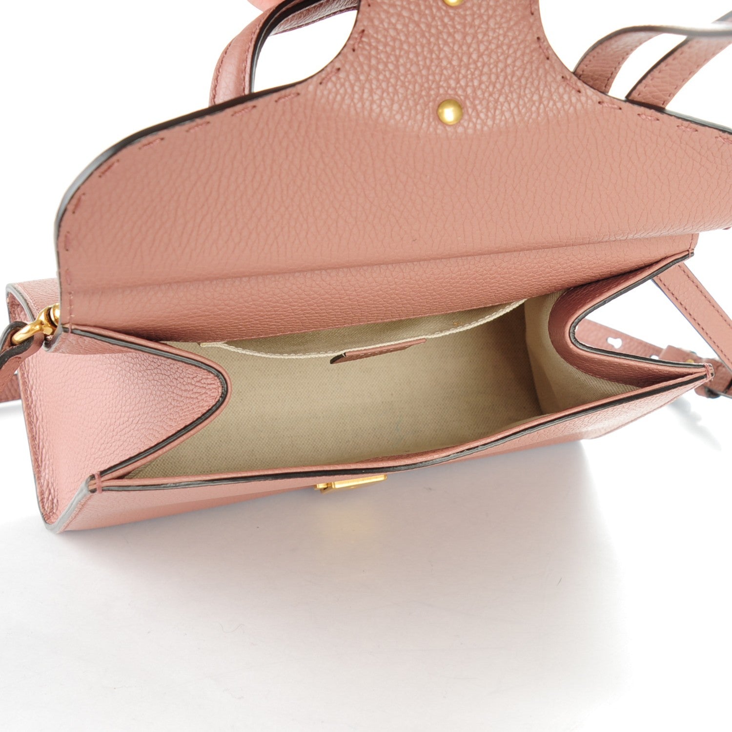 Gucci Calfskin Mini GG Marmont Top Handle Bag Rosy Phard 5 of 7