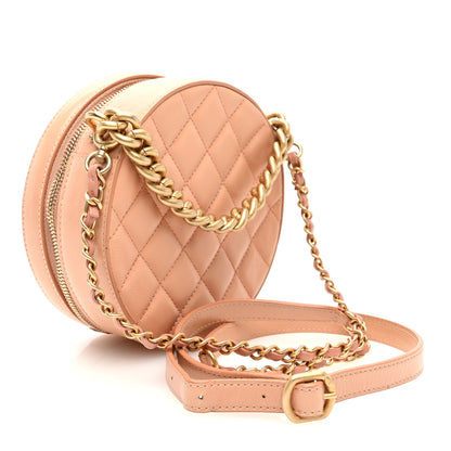 Chanel Glazed Calfskin Round As Earth Evening Bag Beige 3 of 11