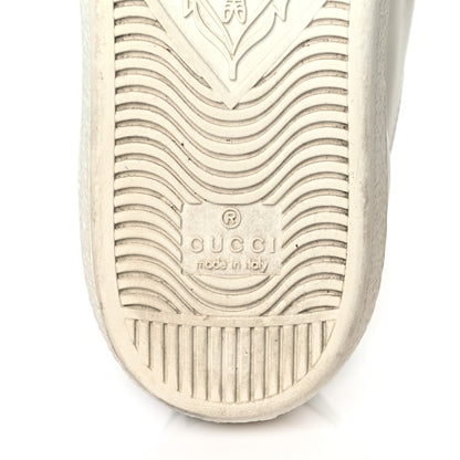 Gucci Calfskin Web Bee Embroidered Womens Ace Sneakers 37 White 7 of 10