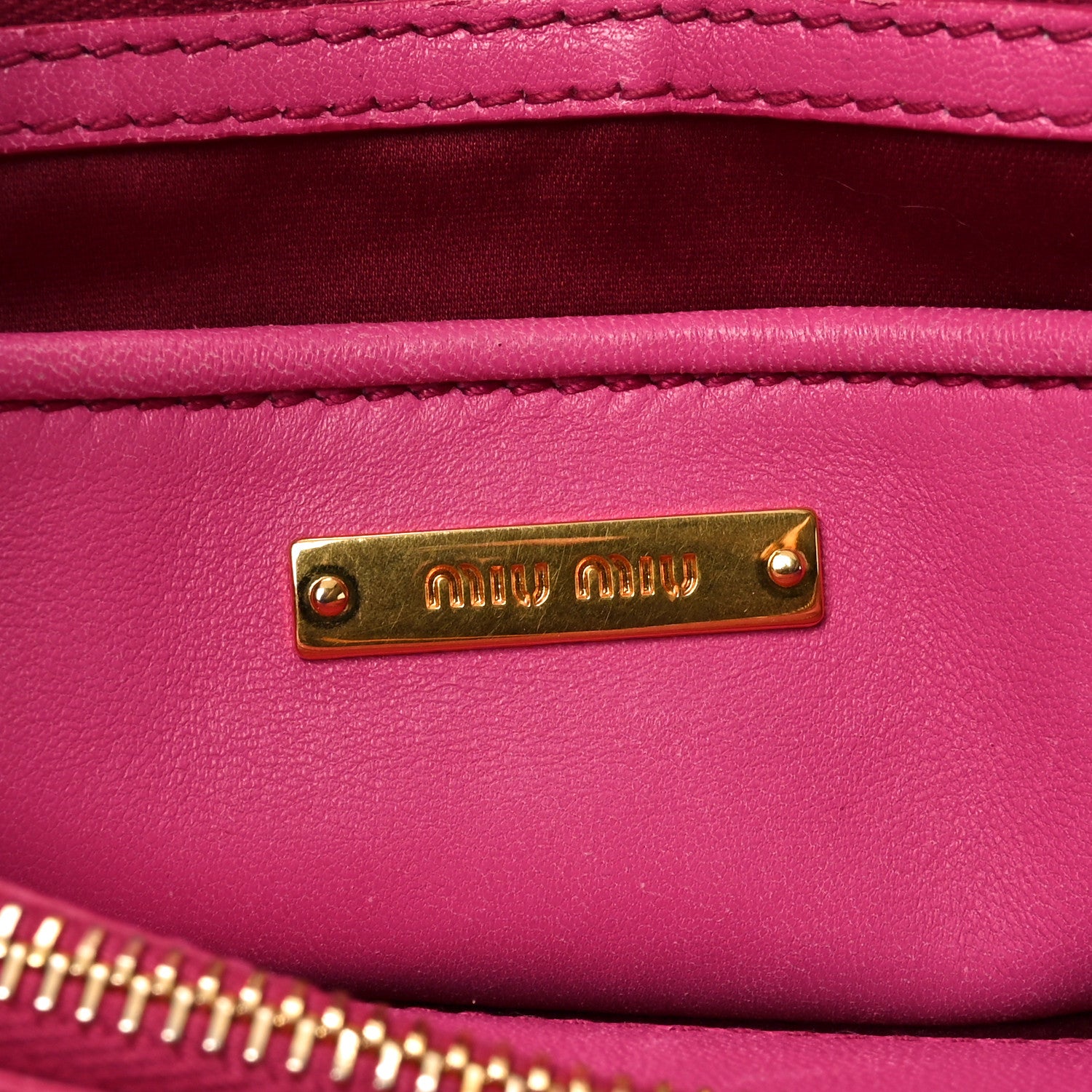 Miu Miu Nappa Matelasse Lux Mini Crossbody Tote Peonia 6 of 9