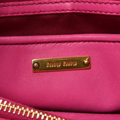Miu Miu Nappa Matelasse Lux Mini Crossbody Tote Peonia 6 of 9