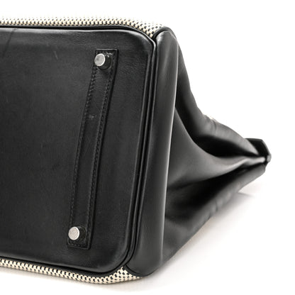 Hermes Toile Swift Birkin 35 Natural Black 10 of 15