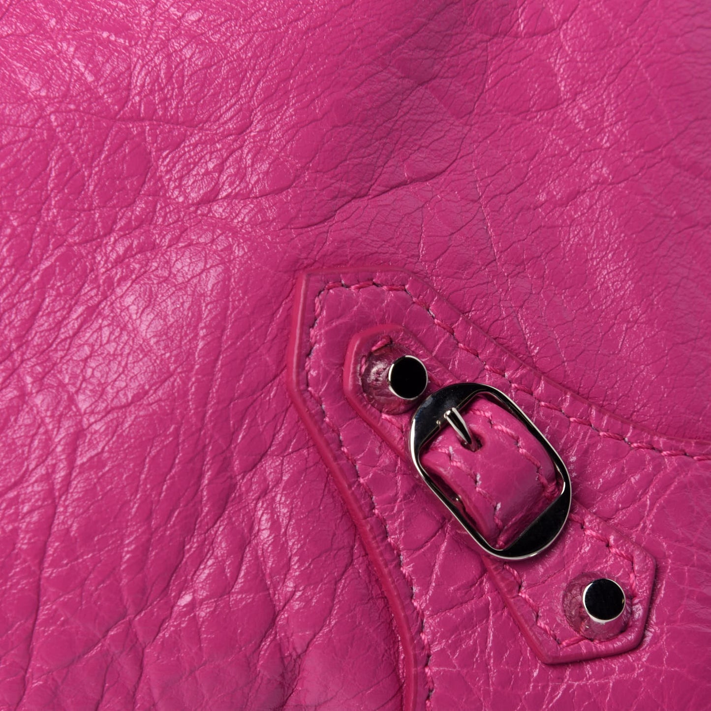 Agneau Arena Classic Silver Hardware XS Reporter Crossbody Rose Flamingo