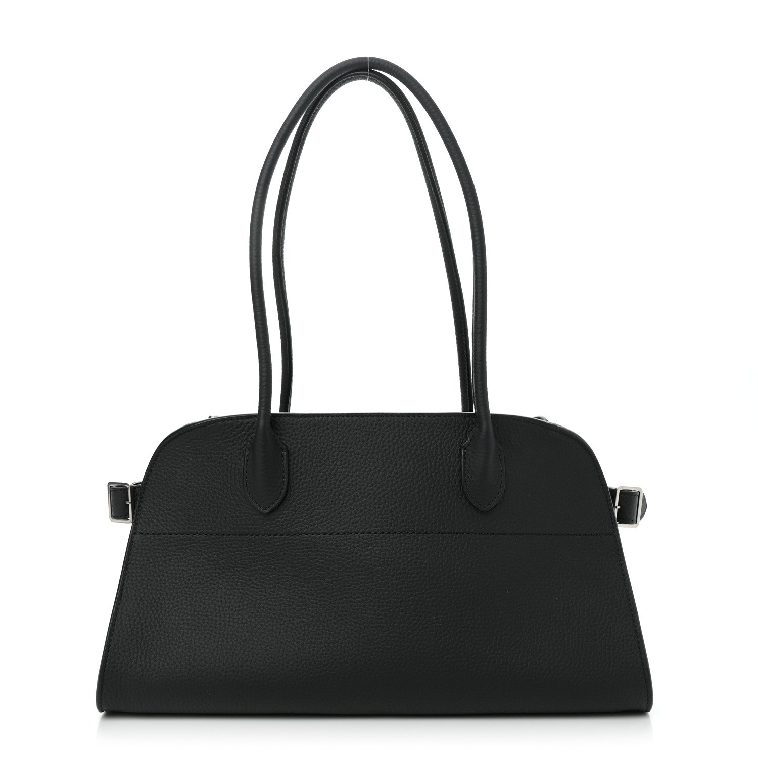 The Row Grained Calfskin Margaux Shoulder 12 Black 1 of 9