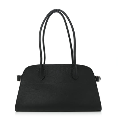 The Row Grained Calfskin Margaux Shoulder 12 Black 1 of 9
