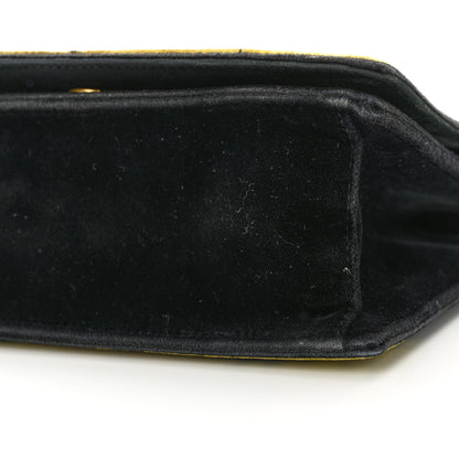 Prada Velluto Ricamo Cahier Shoulder Bag Black 9 of 10