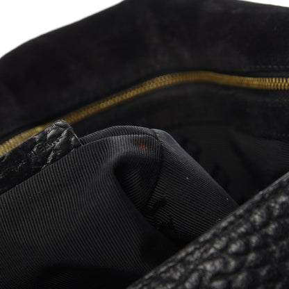 Burberry Signature Grain Large Mildenhall Shoulder Bag Black 8 of 14