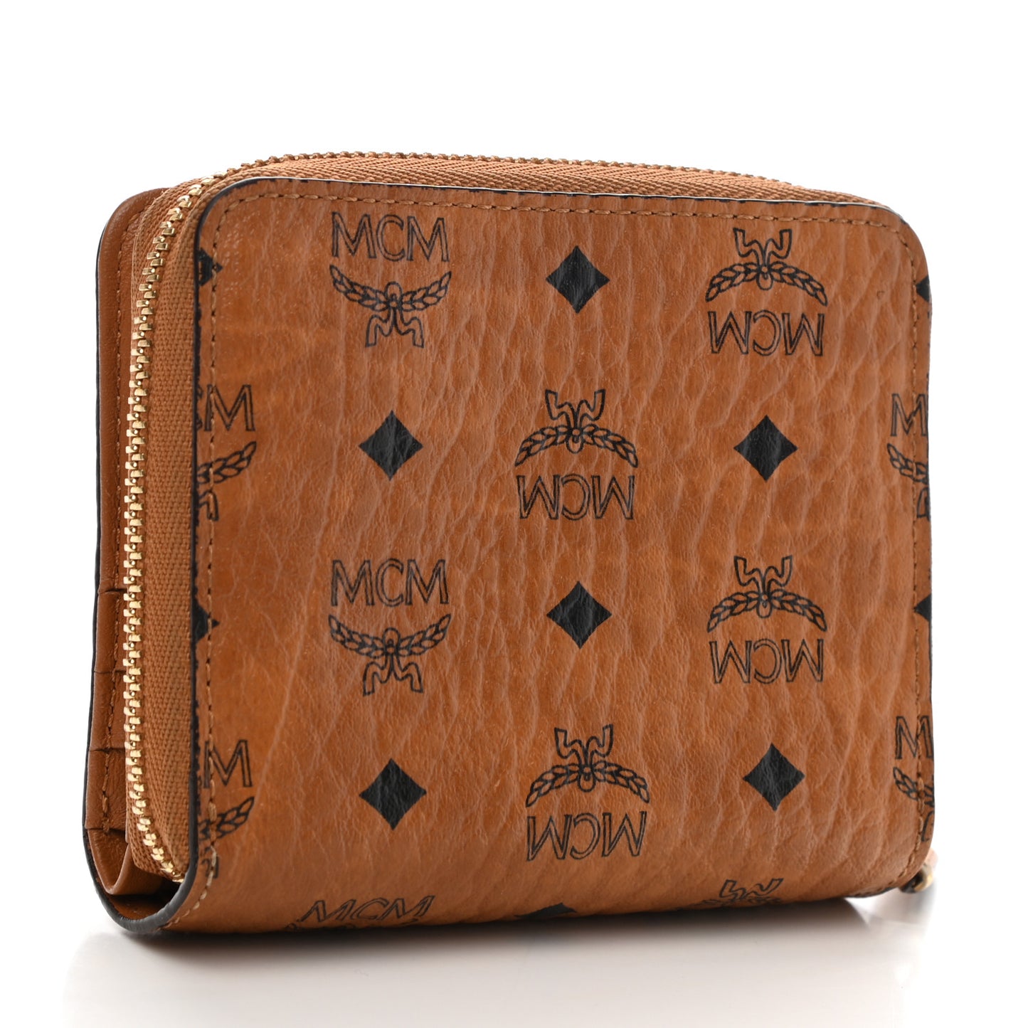 Visetos Mini Zip Around Wallet Cognac