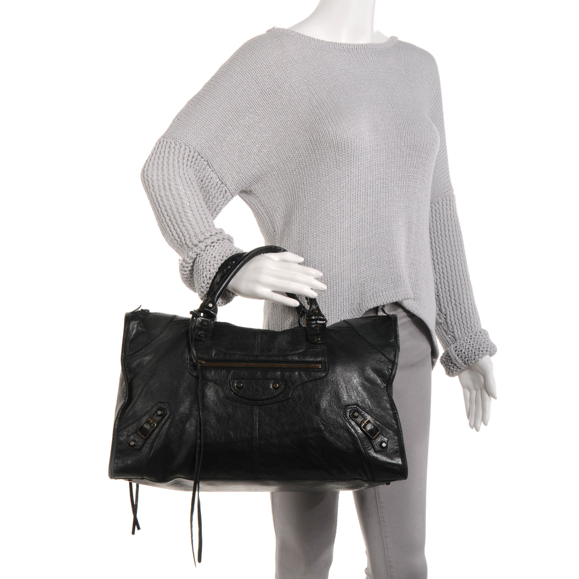 Balenciaga Chevre Work Black 2 of 8