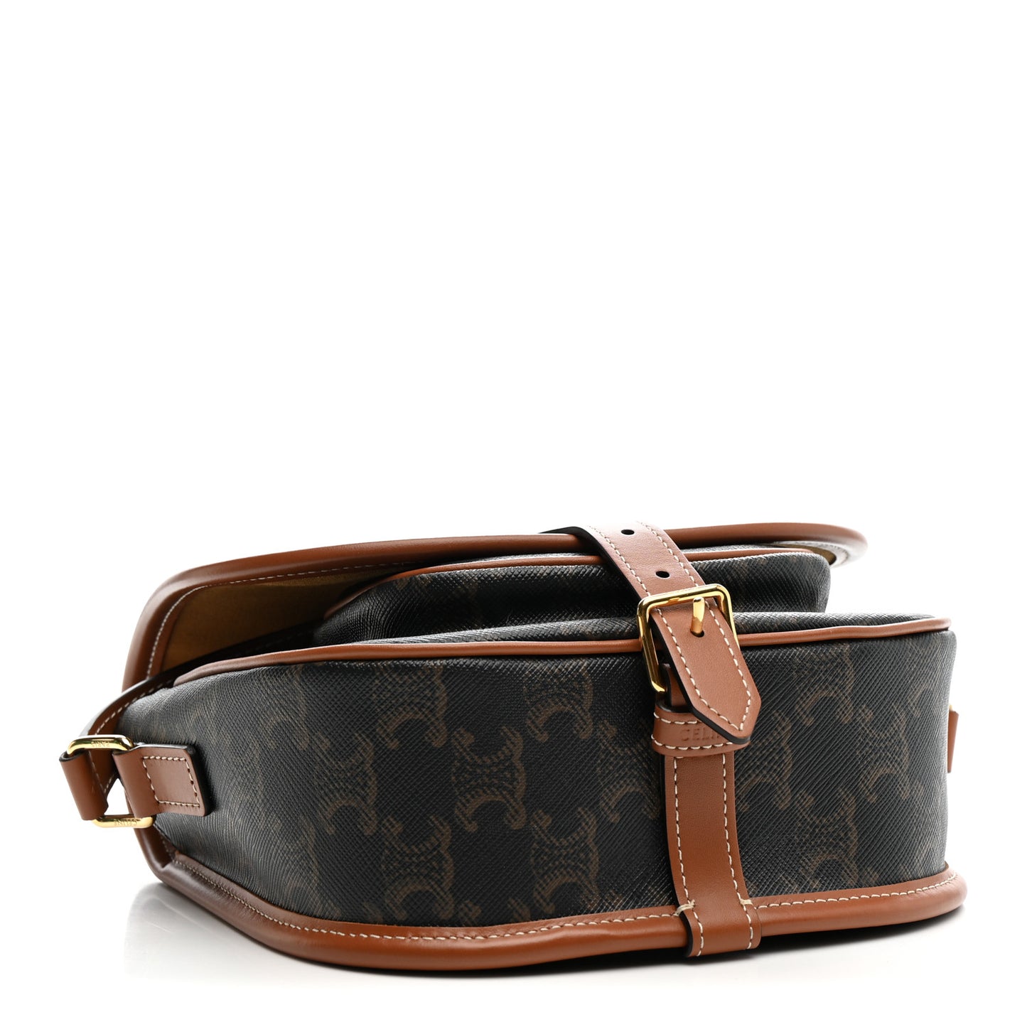 Triomphe Canvas Medium Folco Bag Tan