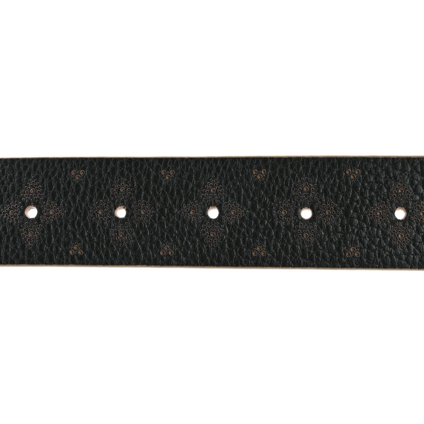 Taurillon Calfskin 35mm LV Initiales Belt 90 36 Black Creme