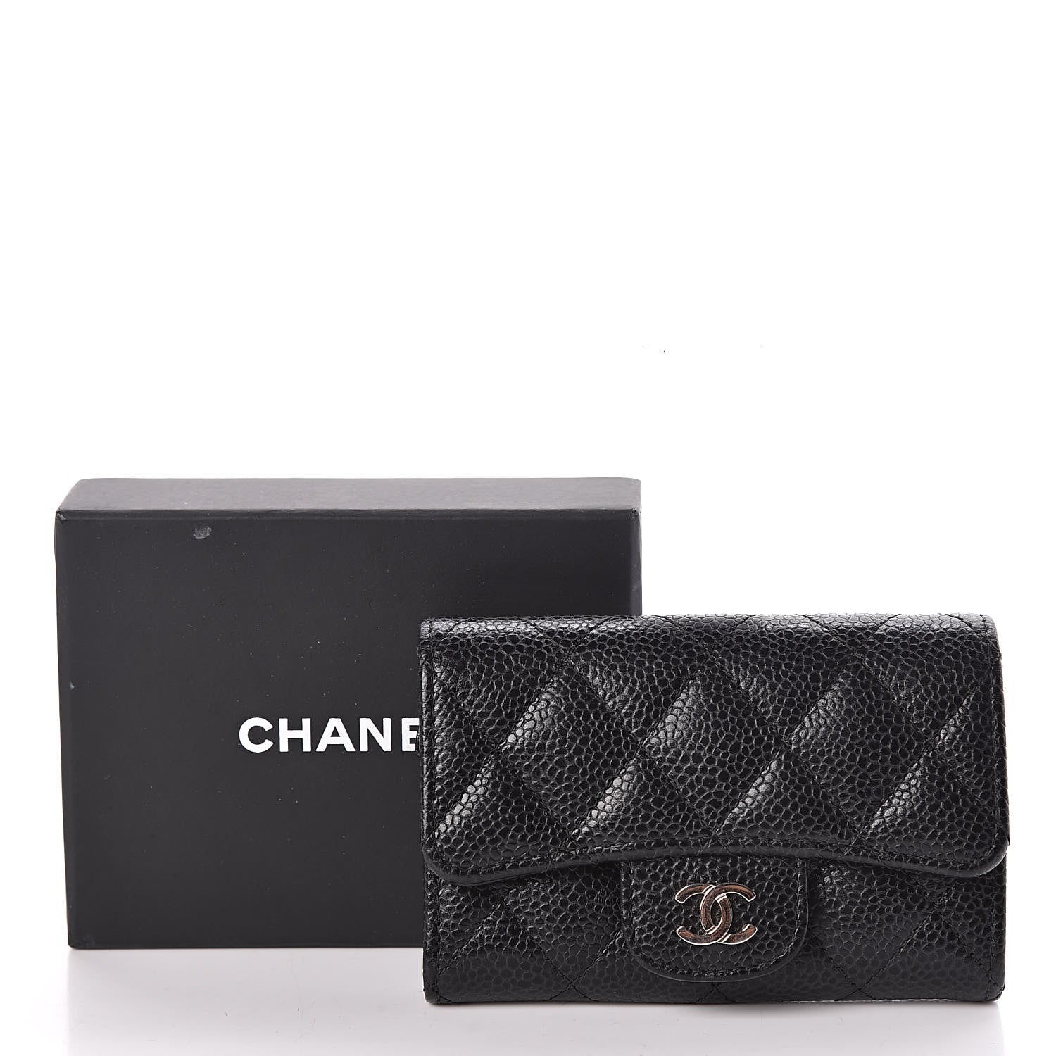 Chanel Caviar Quilted Flap Card Holder Black 10 of 10