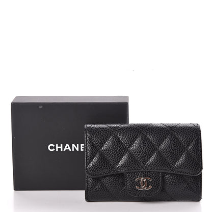 Chanel Caviar Quilted Flap Card Holder Black 10 of 10
