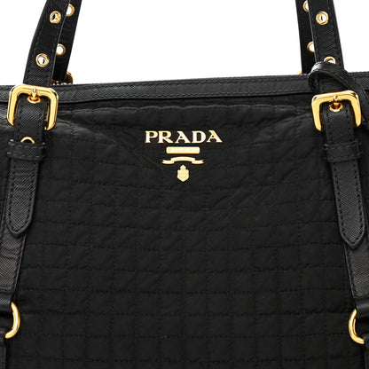 Prada Nylon Tessuto Quilted Shoulder Bag Black 9 of 11