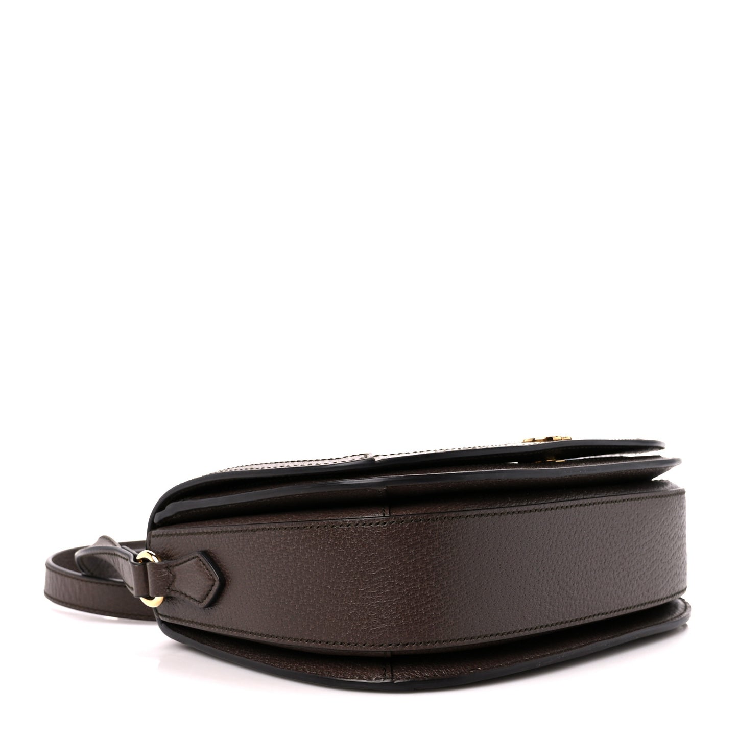 GG Supreme Monogram Web Small Ophidia Flap Messenger Bag Brown