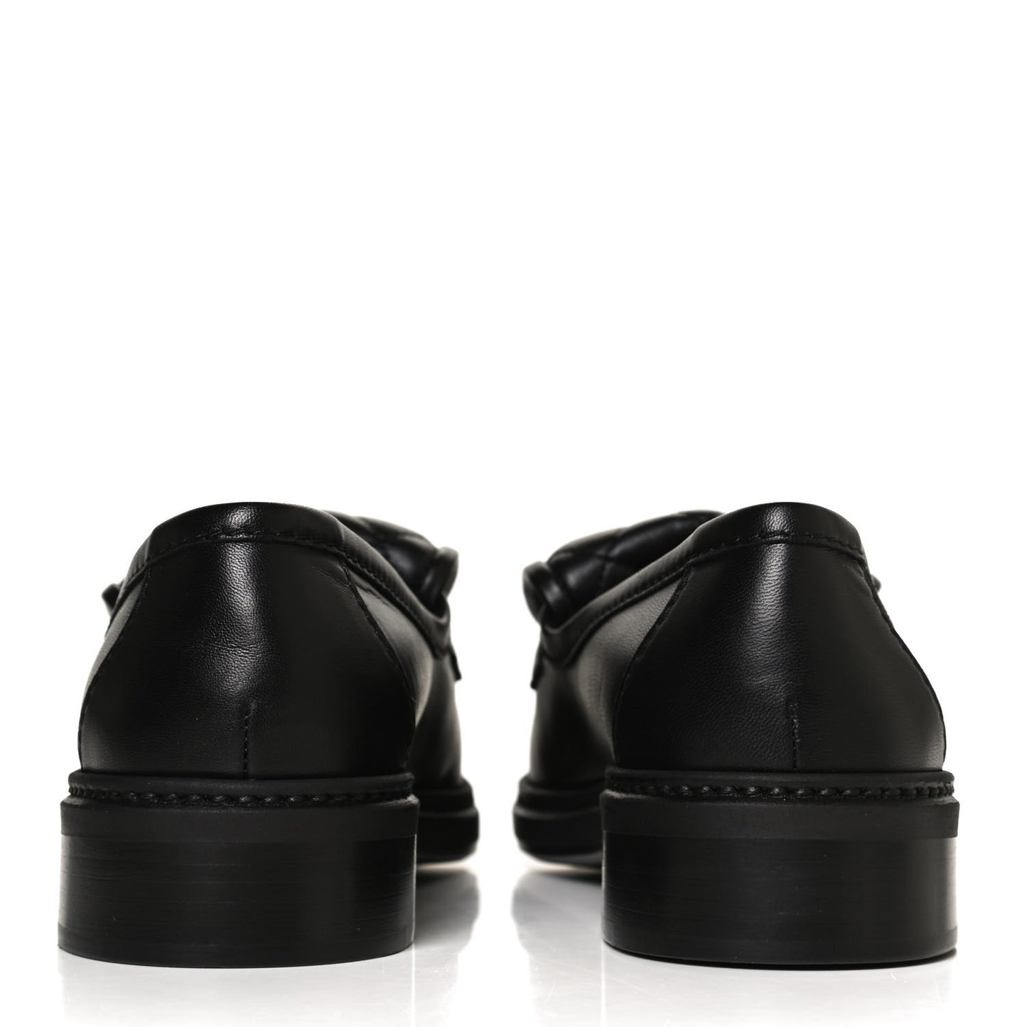Lambskin Quilted CC Turnlock Loafers 38 Black