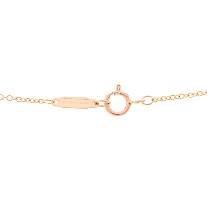 Tiffany 18K Rose Gold Diamond Small T Smile Pendant Necklace 5 of 6