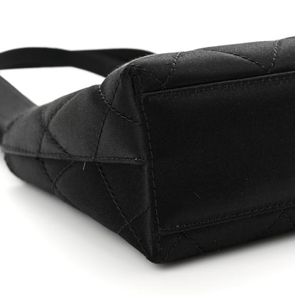 Chanel Satin Quilted Mini Shoulder Bag Black 8 of 9