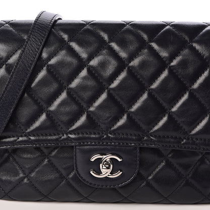 Chanel Lambskin Quilted Messenger Bag Dark Navy 9 of 14