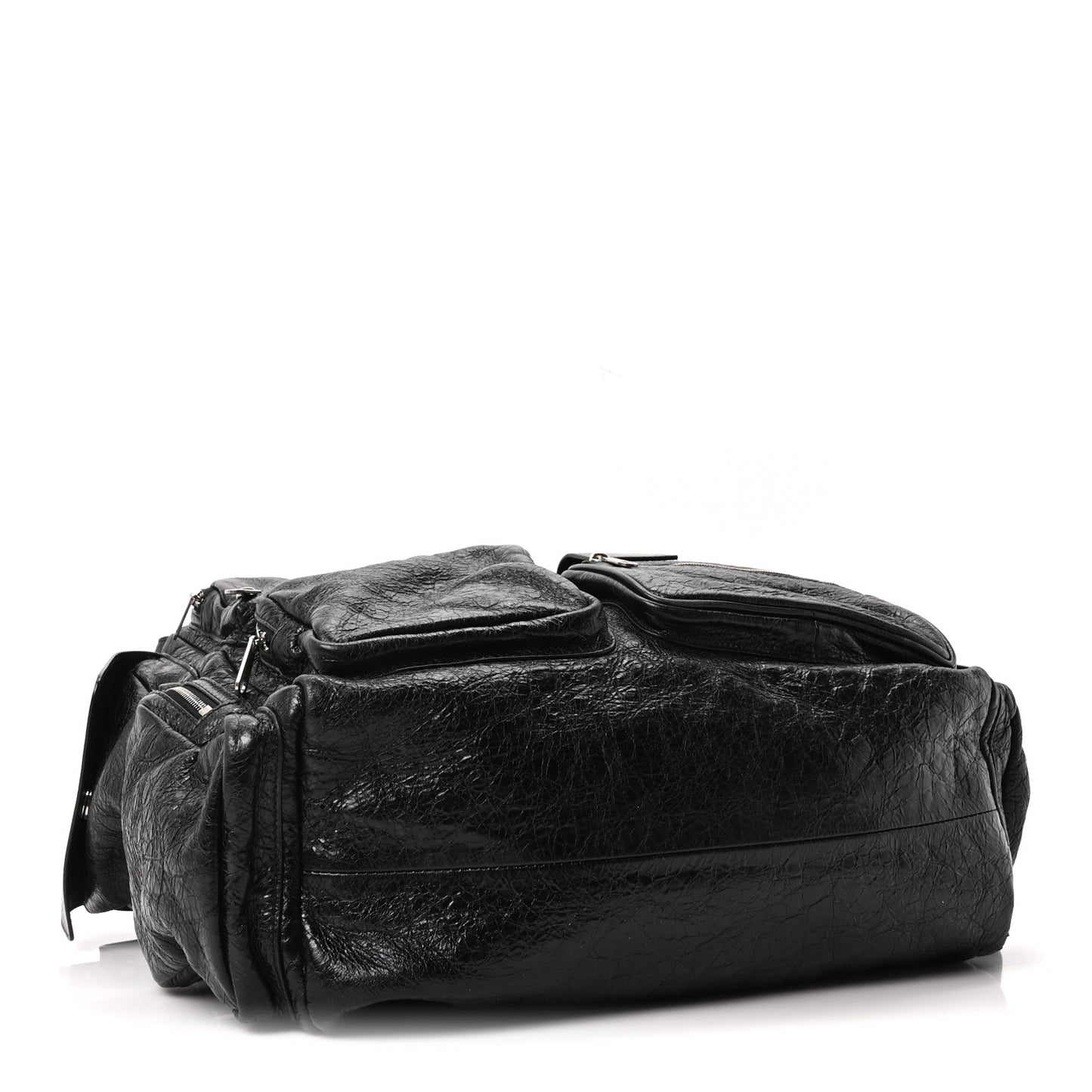 Agneau Arena Superbusy Large Sling Zip Shoulder Bag Black