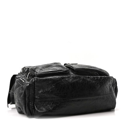 Balenciaga Agneau Arena Superbusy Large Sling Zip Shoulder Bag Black 4 of 9