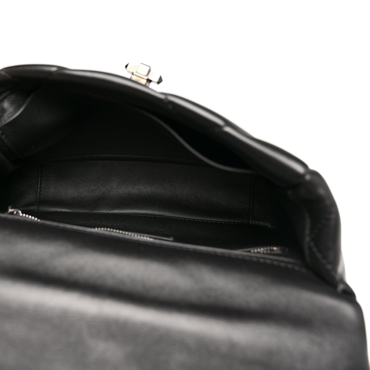 Nappa Monochrome Medium Roman Stud Shoulder Bag Black